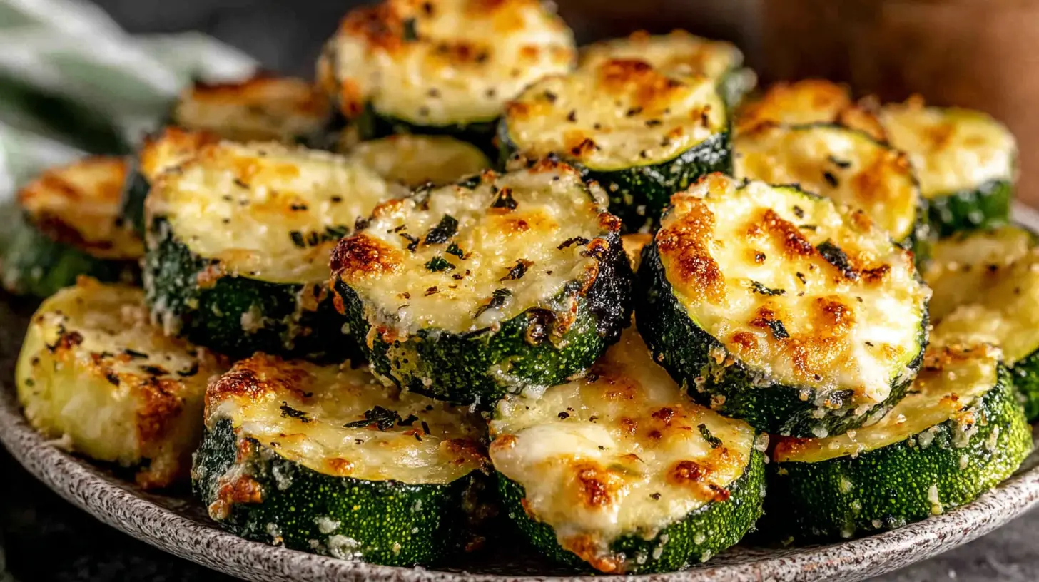 Roasted Parmesan Zucchini Bites final presentation