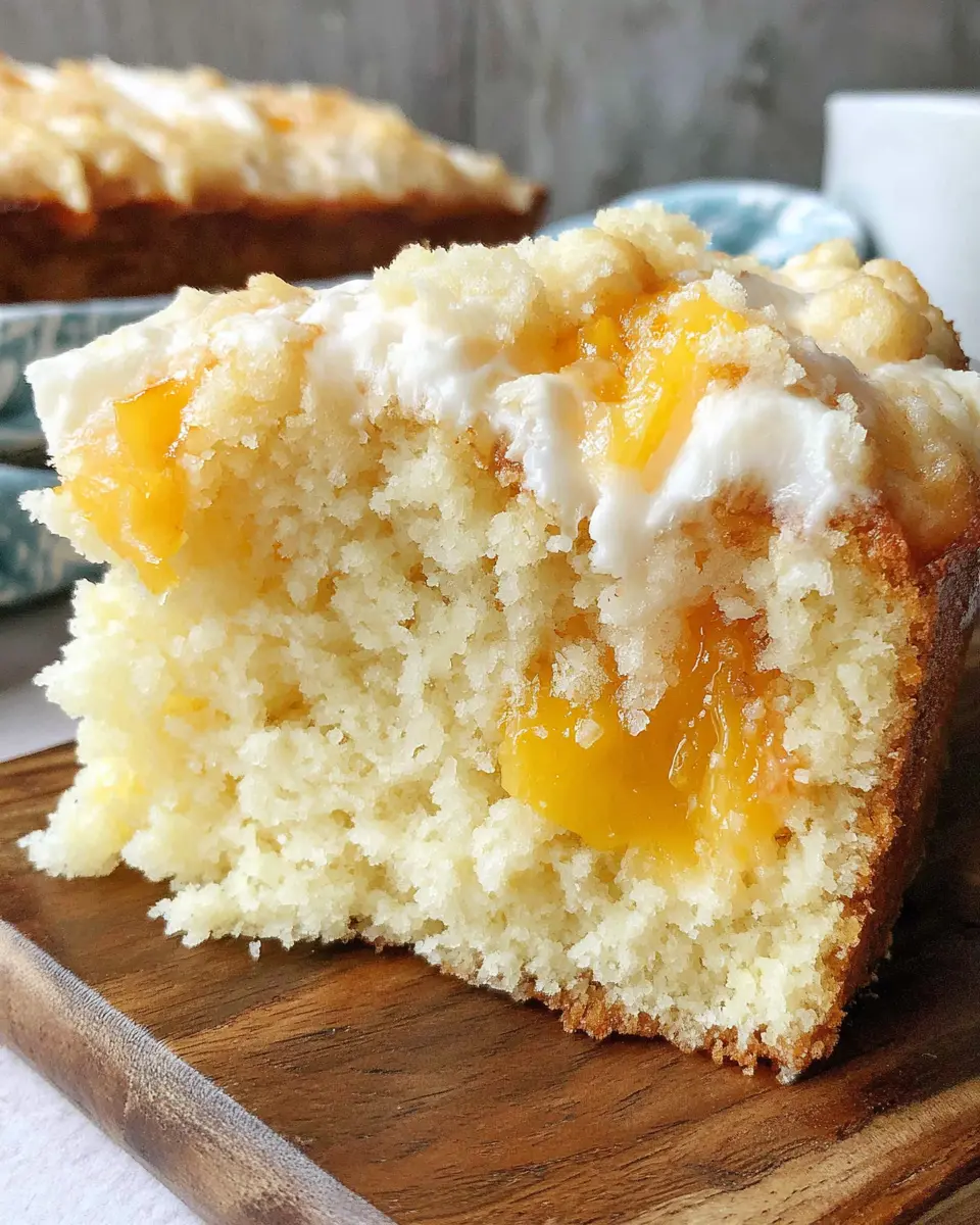 Vanilla Peach Cake close up