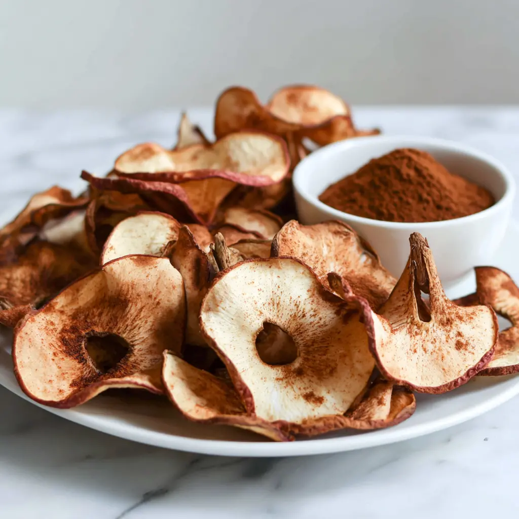 air fryer apple chips - final presentation