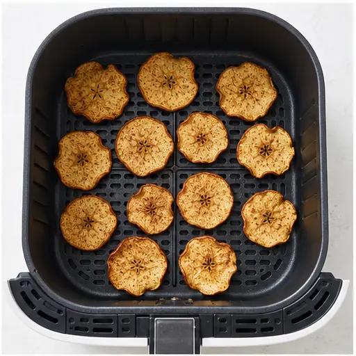 Step 3: Air frying until golden and crisp