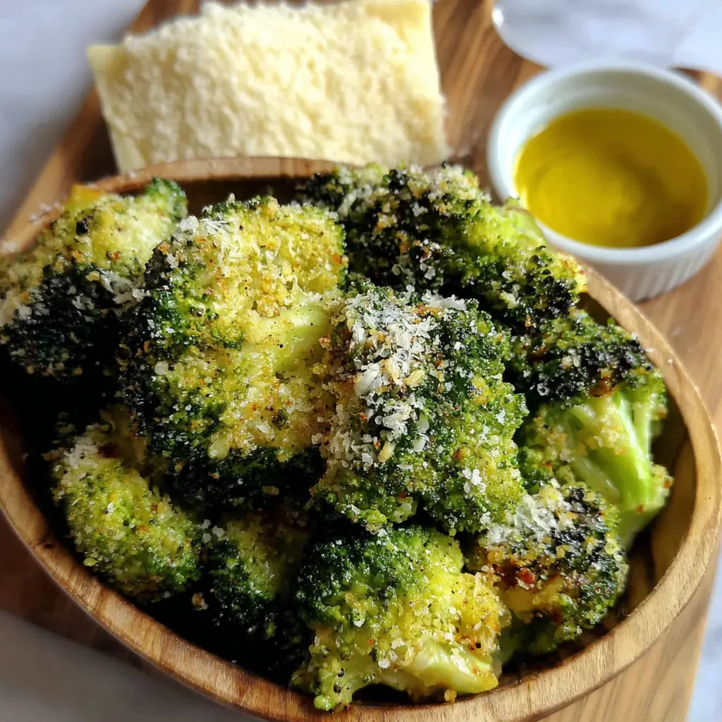 air fryer broccoli chips - main ingredients
