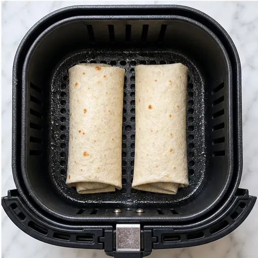 Step 4: Placing wraps in the air fryer basket