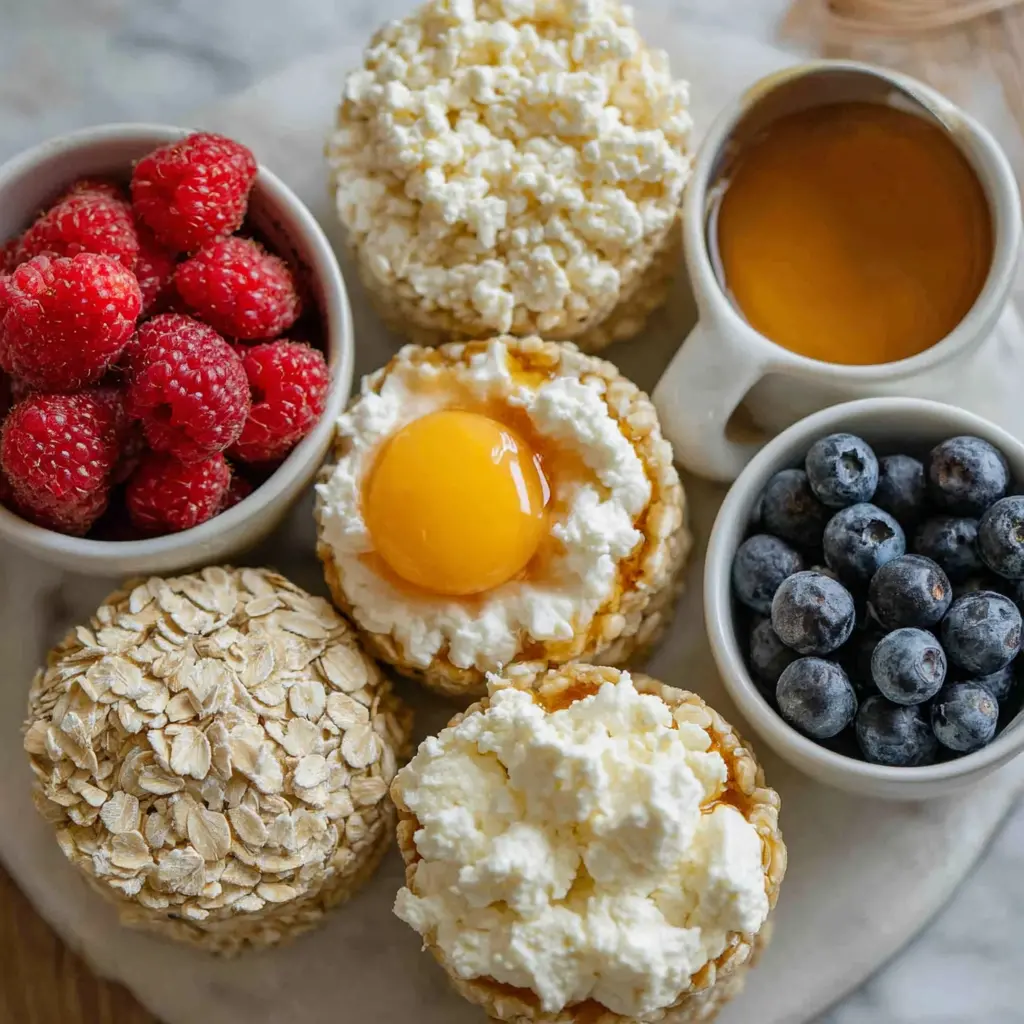 baked oatmeal protein squares - main ingredients