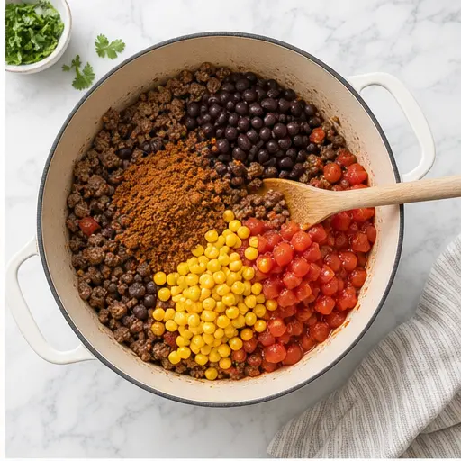 Step 2: Adding seasoning and vegetables