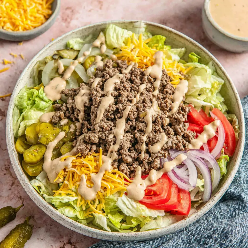 big mac salad bowl - final presentation
