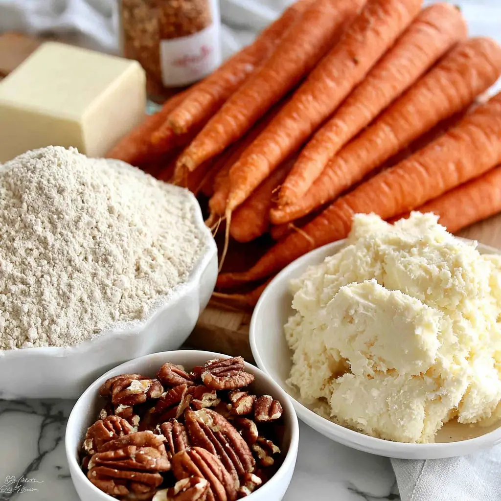 brown butter carrot cake - main ingredients