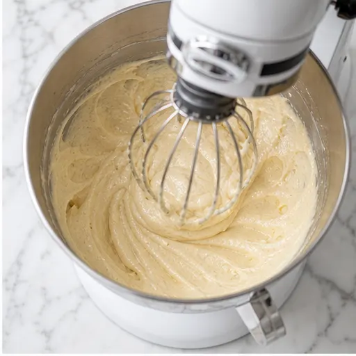 Step 2: Whisking the wet ingredients until thickened