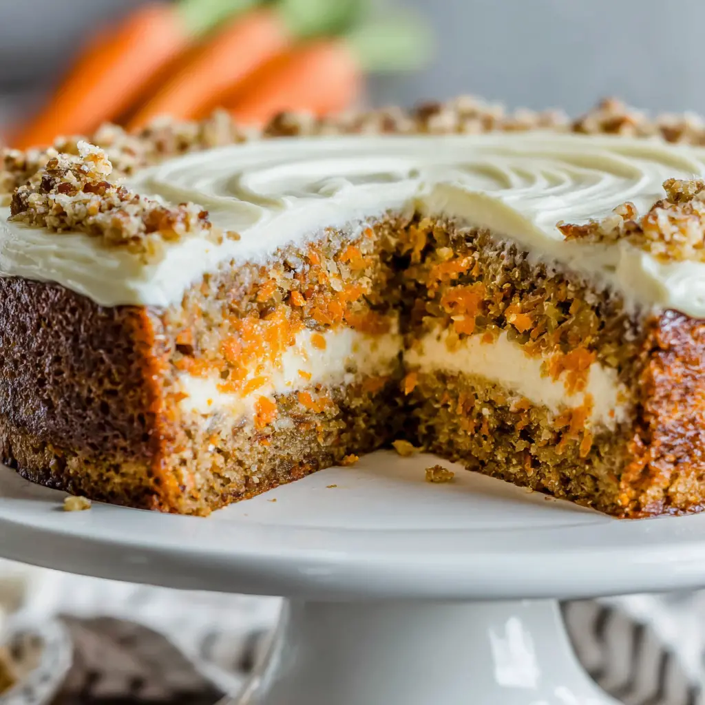 carrot cake cheesecake - final presentation