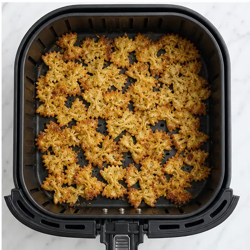 Step 4: Air frying until golden and crispy