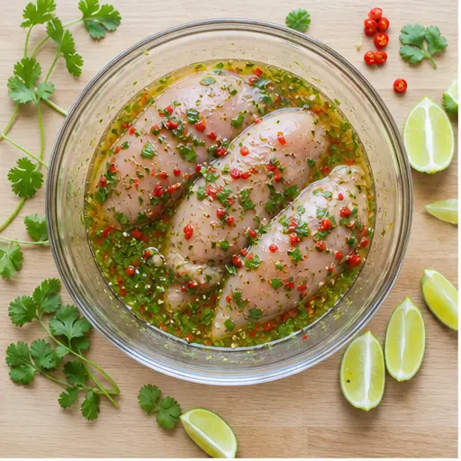 Step 1: Whisking together the chili-lime marinade