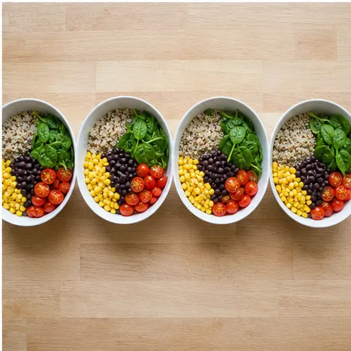Step 4: Assembling the final bowls with toppings