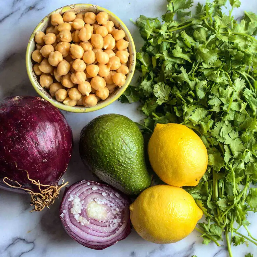 chickpea avocado smash - main ingredients