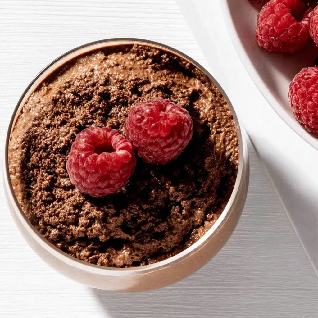chickpea chocolate dessert bowl - final presentation