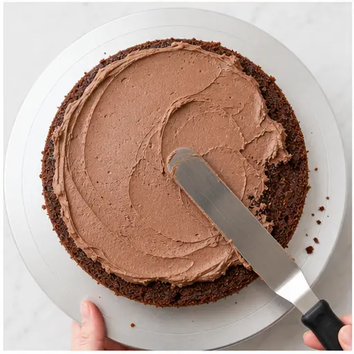 Step 3: Applying Nutella buttercream