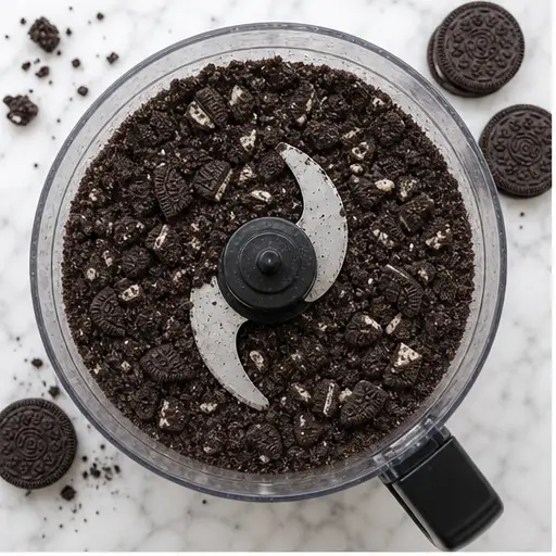 Step 1: Crushing Oreos for the crust