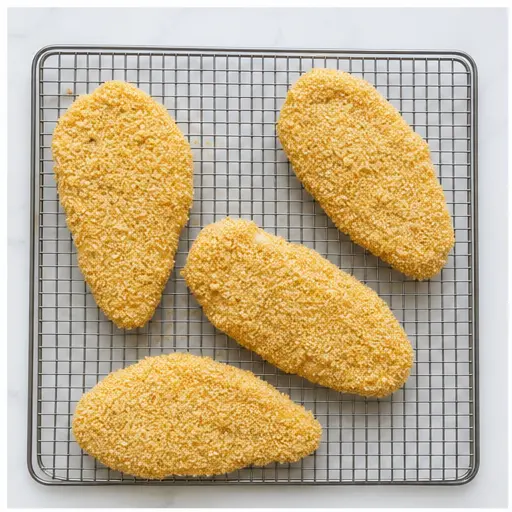 Step 1: Breading the chicken fillets