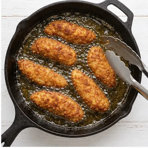 Step 2: Frying chicken until golden and crispy
