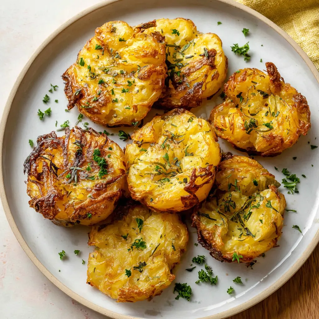 crispy potato smash bites - final presentation