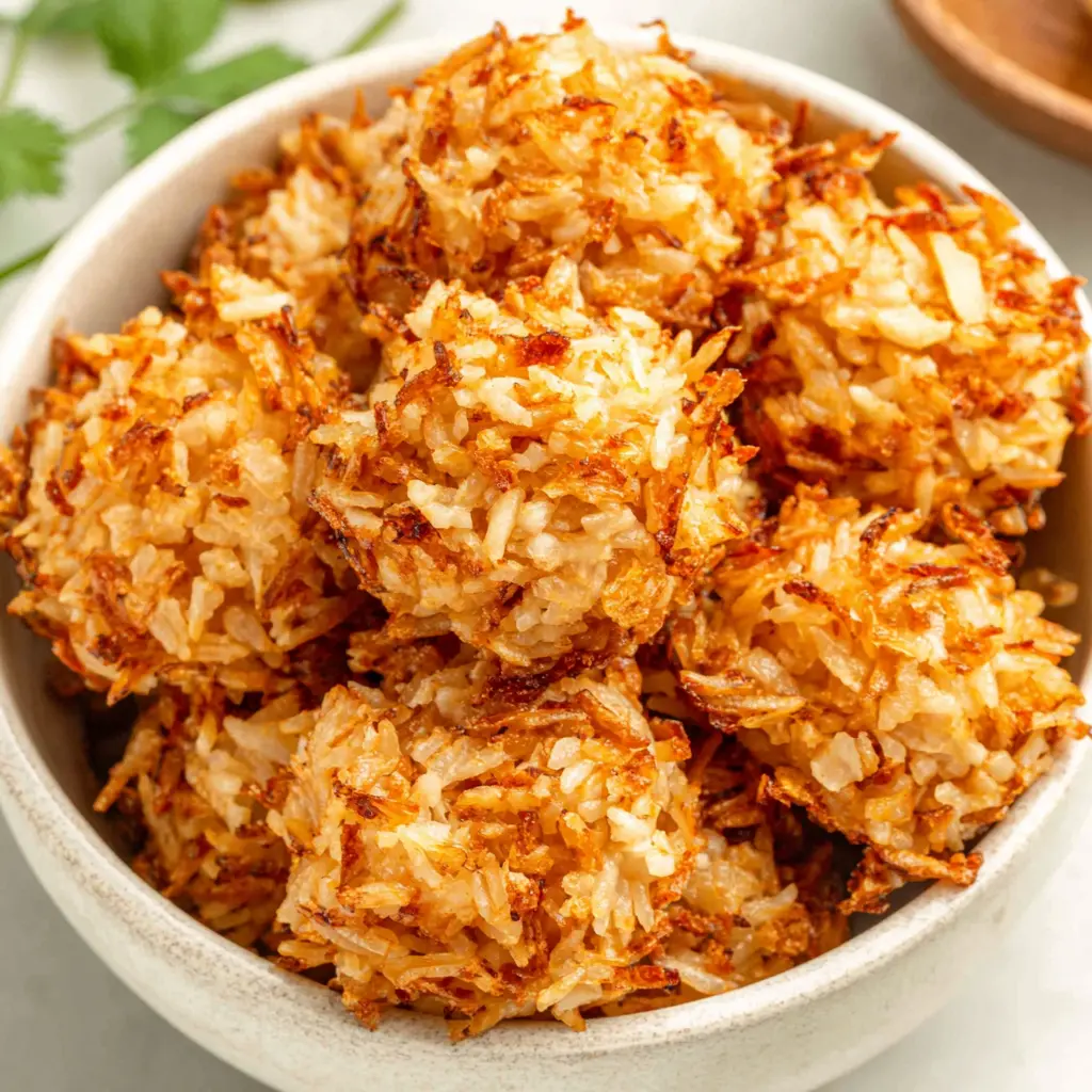 crispy rice chicken bites - final presentation
