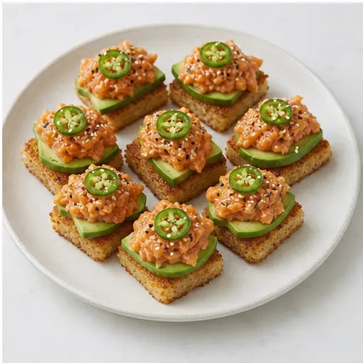 Step 4: Assembling the finished salmon stacks
