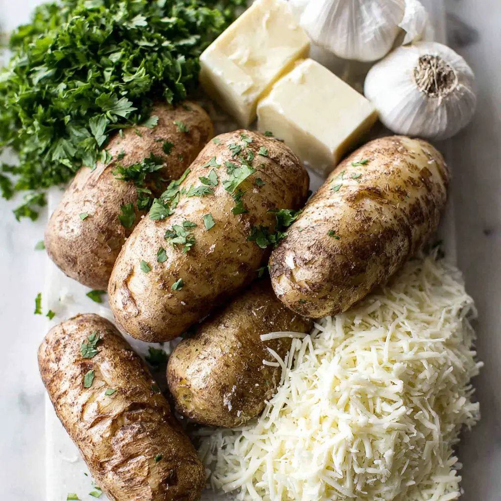 garlic parmesan pull apart potatoes - main ingredients