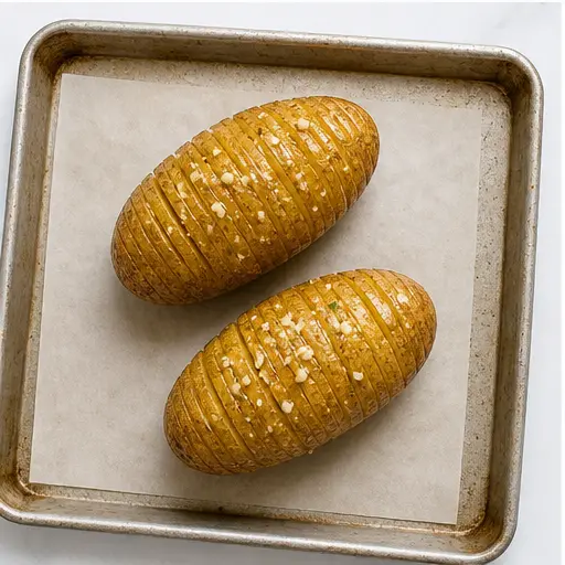 Step 3: Baking the potatoes until crispy