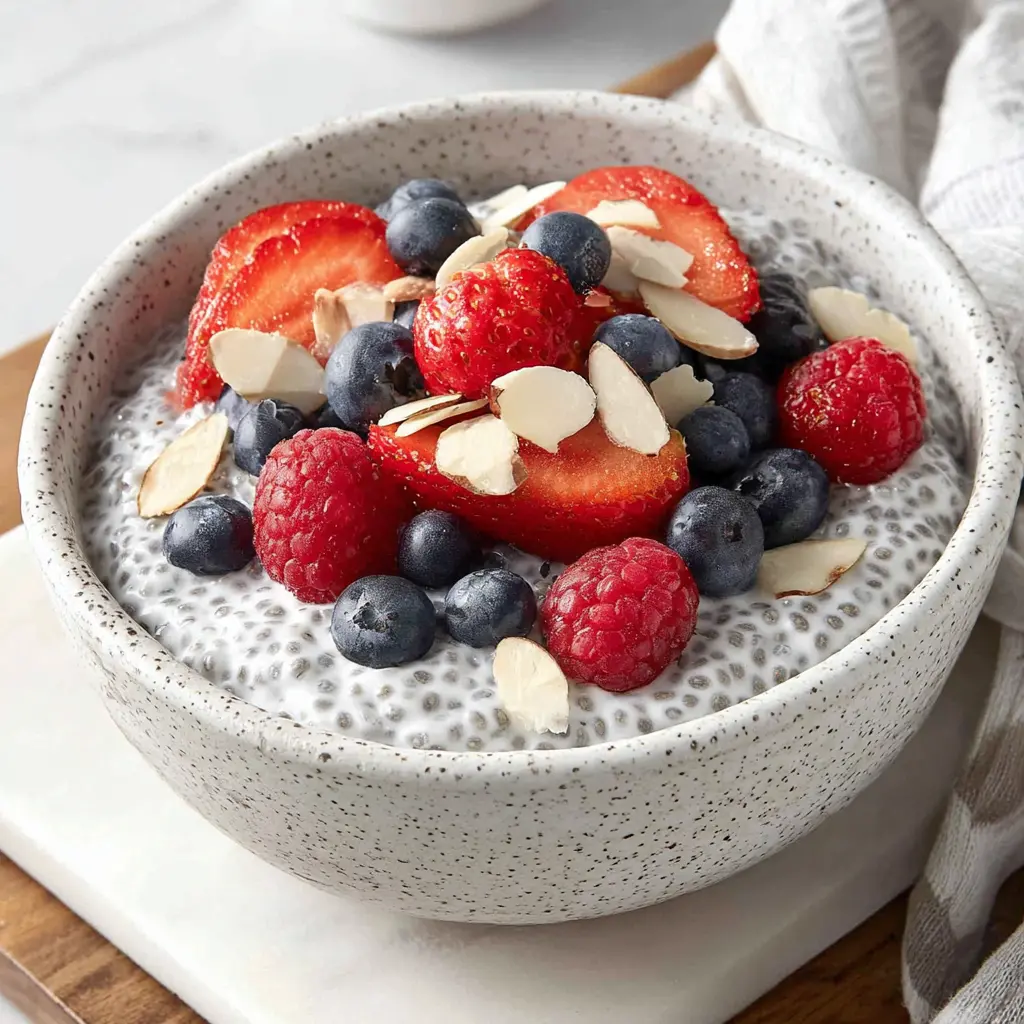 greek yogurt chia pudding bowl - final presentation