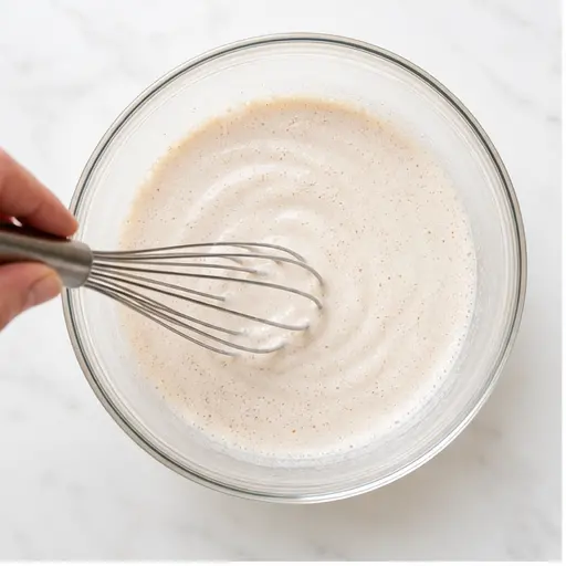 Step 1: Whisking the base ingredients