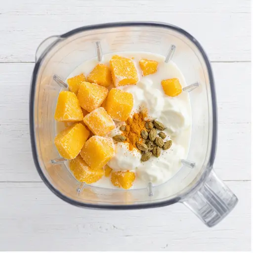 Step 1: Adding ingredients to blender