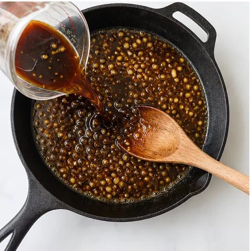 Step 3: Simmering the honey garlic sauce