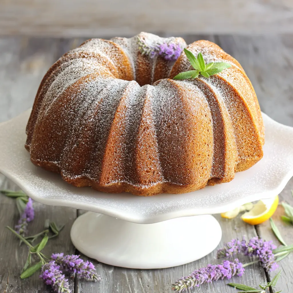 honey lavender cake - final presentation