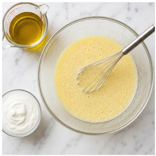 Step 1: Whisk eggs and sugar until pale and frothy