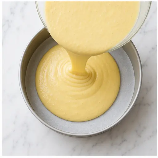 Step 3: Pour batter into prepared pan