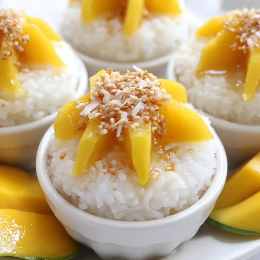 mango sticky rice cups - final presentation