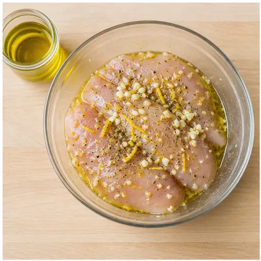 Step 1: Marinate the chicken fillets