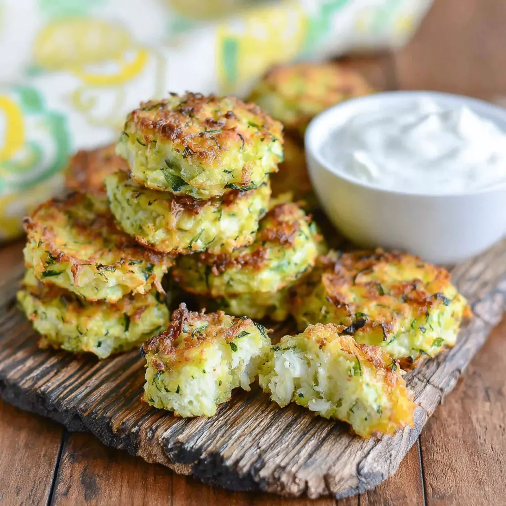 roasted lemon zucchini bites - final presentation