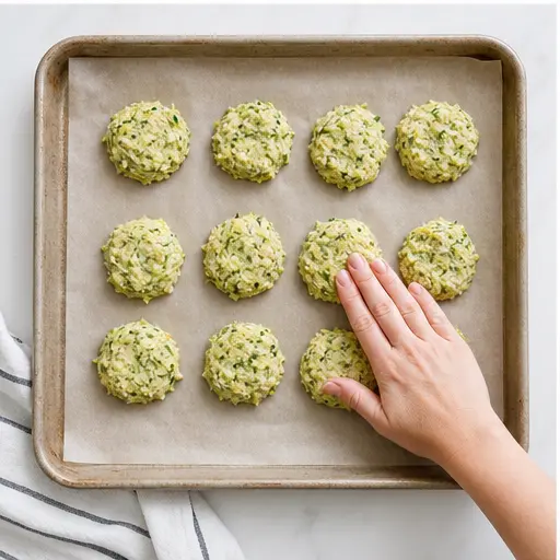 Step 3: Dropping spoonfuls onto a baking sheet