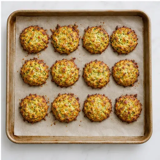 Step 4: Baked golden-brown zucchini bites