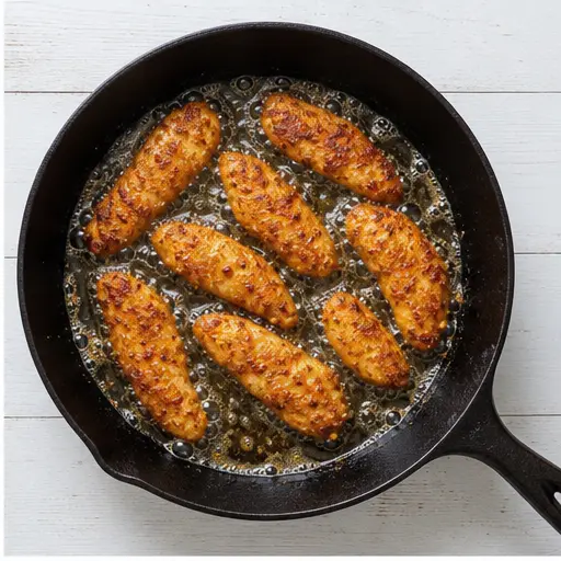Step 2: Frying chicken until golden crisp