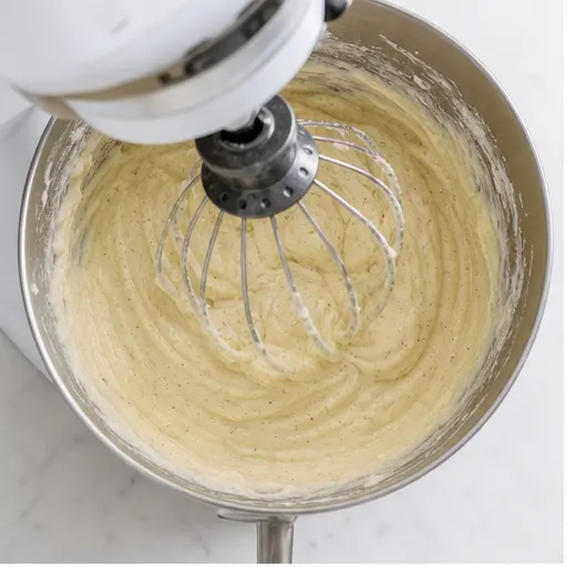 Step 1: Mixing the vanilla cake batter
