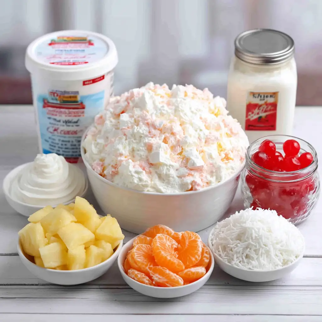 ambrosia salad - main ingredients