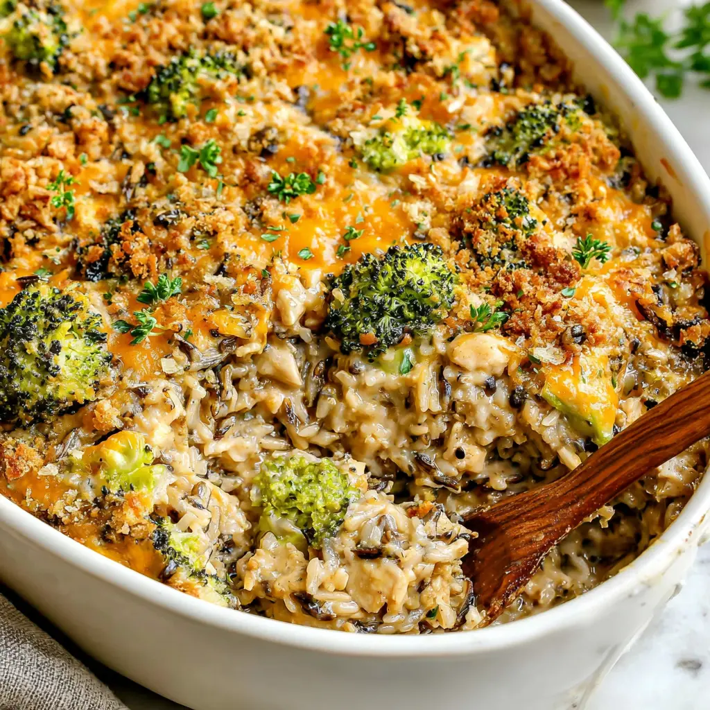 broccoli chicken cheese wild rice casserole
