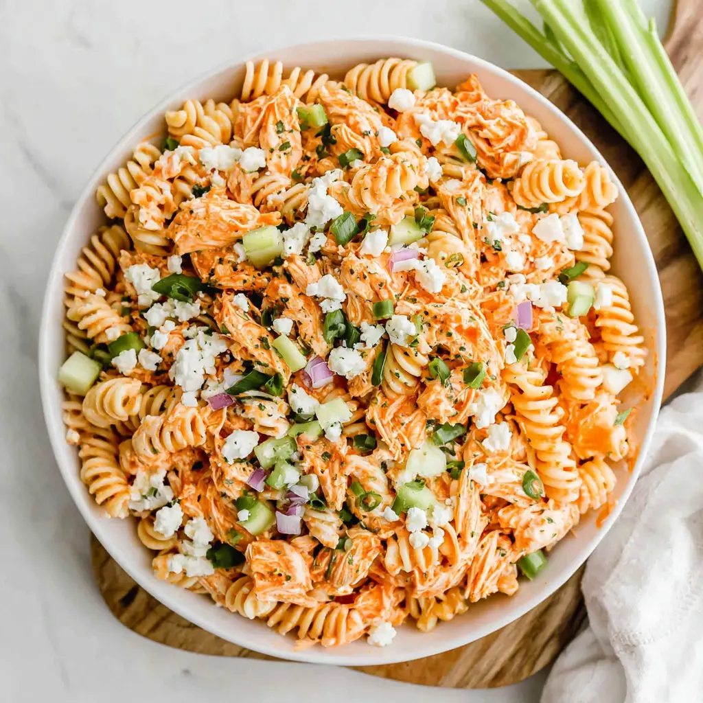 buffalo chicken pasta salad