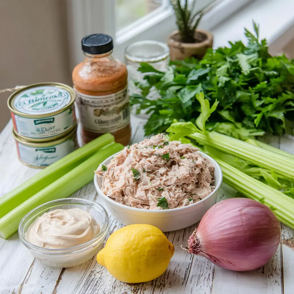 buffalo tuna salad - main ingredients