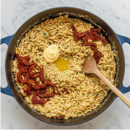 creamy corn tomato orzo - step 2