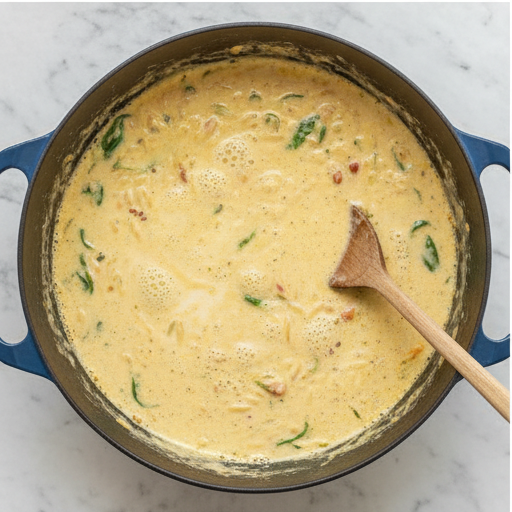 creamy corn tomato orzo - step 3