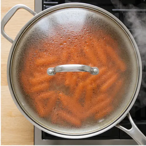 Step 2: Simmer covered until carrots begin to tenderize