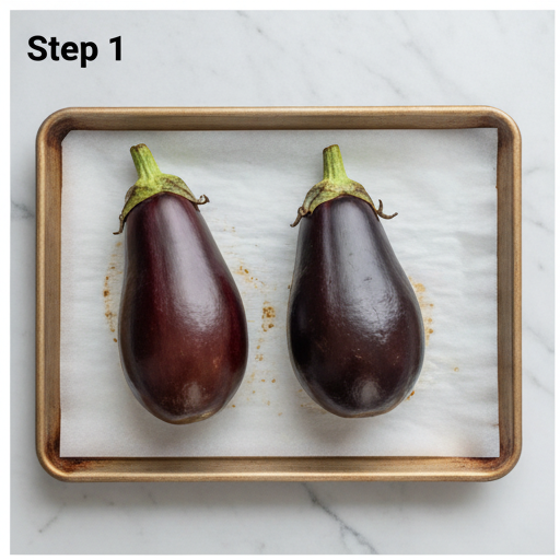 greek roasted eggplant dip melitzanosalata - step 1