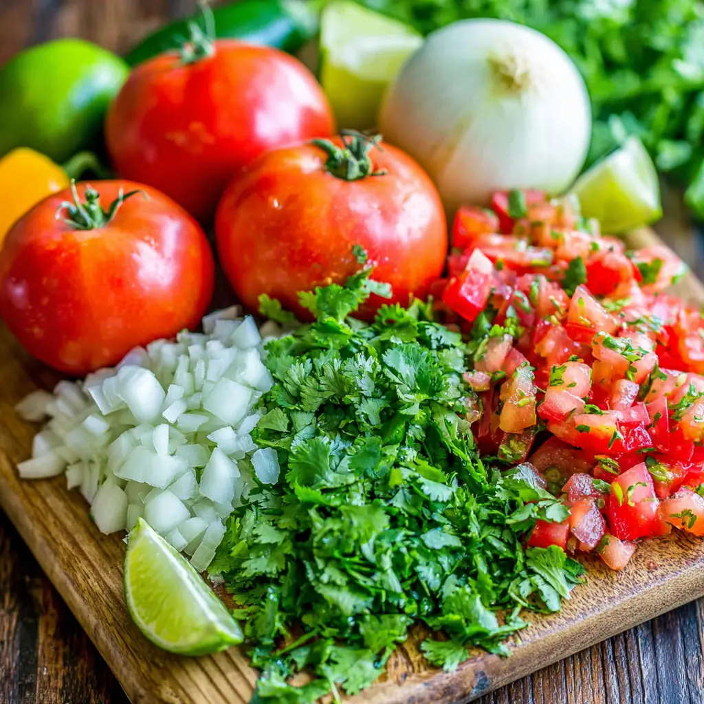habanero pico de gallo - main ingredients