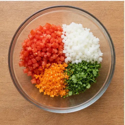Step 3: Combining ingredients in a mixing bowl